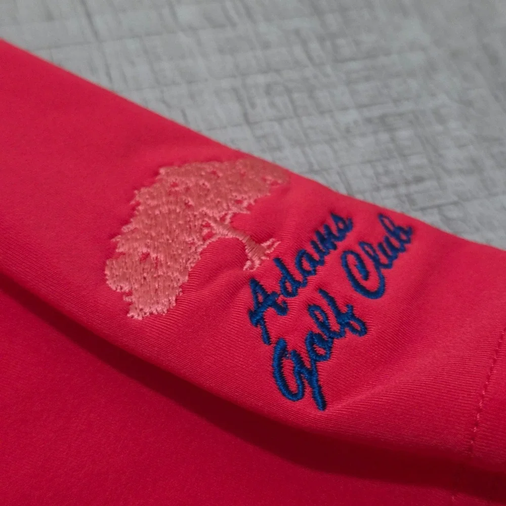 Lot of 2 Adidas Mens Performance Golf Polo Shirt‎ Size 2XL Red Shiny Dazzle Soft